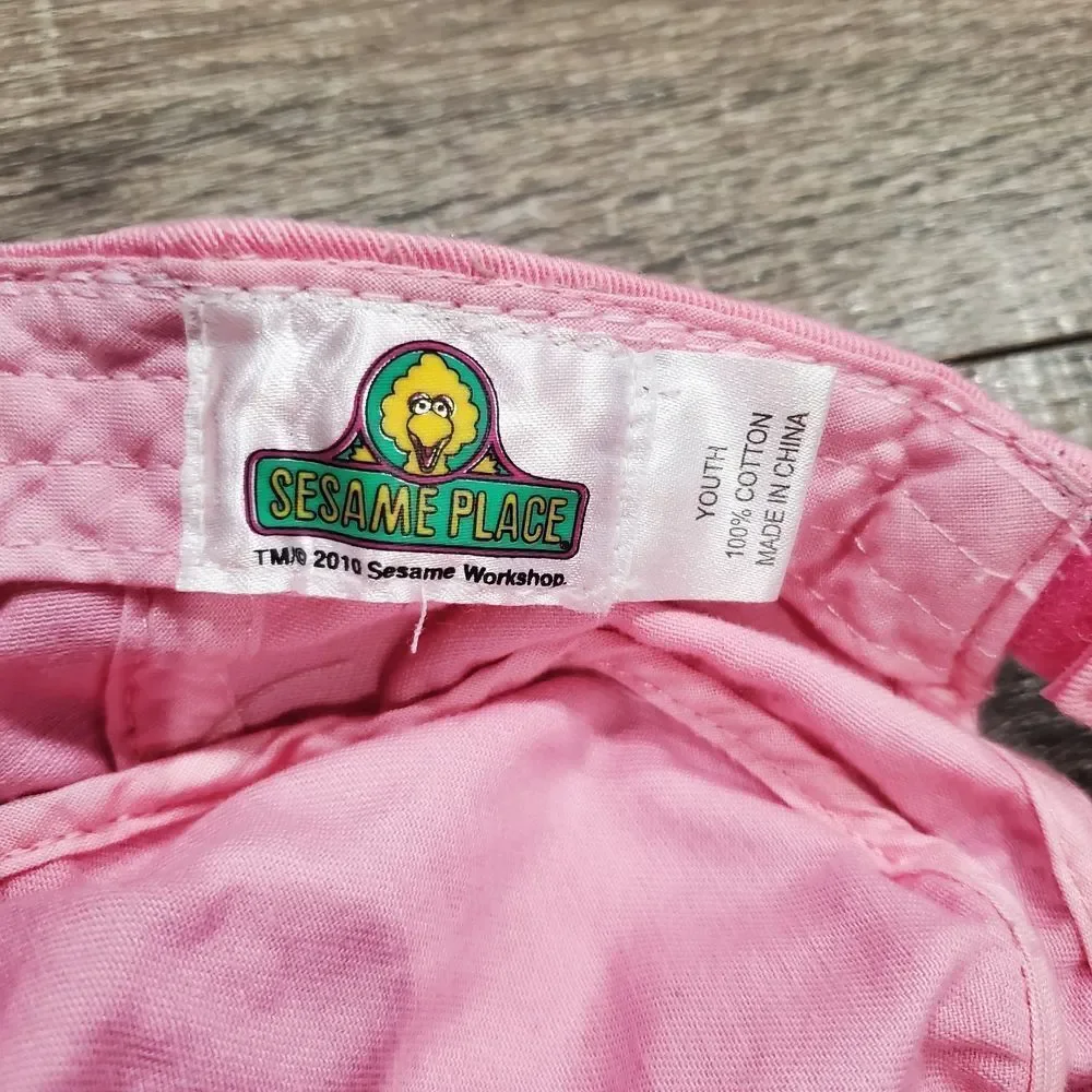 Girls Sesame Street Place Size YOUTH Baby Pink Kids Hat